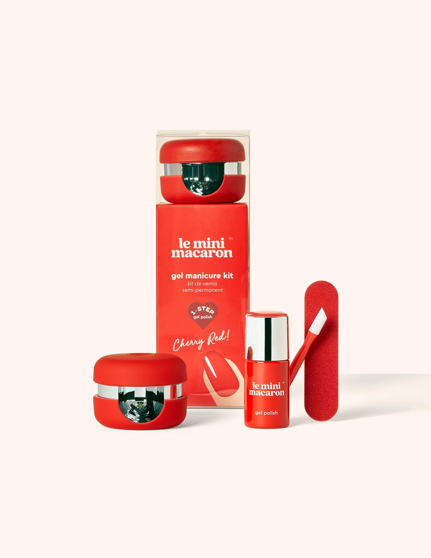 Kit Manicure Le Mini Macaron - Cherry Red