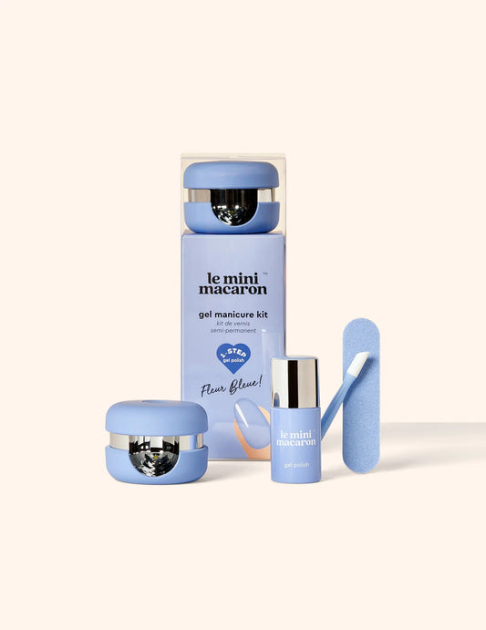 Kit Manicure Le Mini Macaron - Fleur Bleue