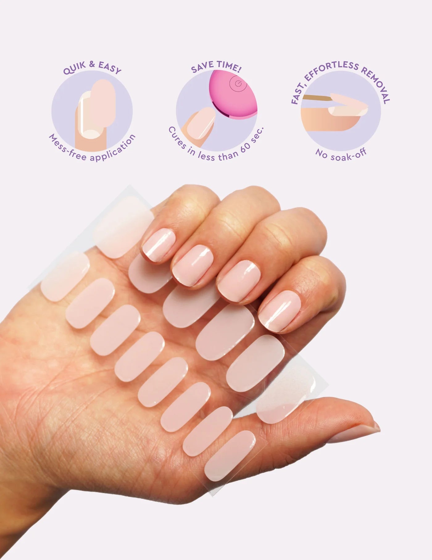Uñas Gel Precuradas - Blush